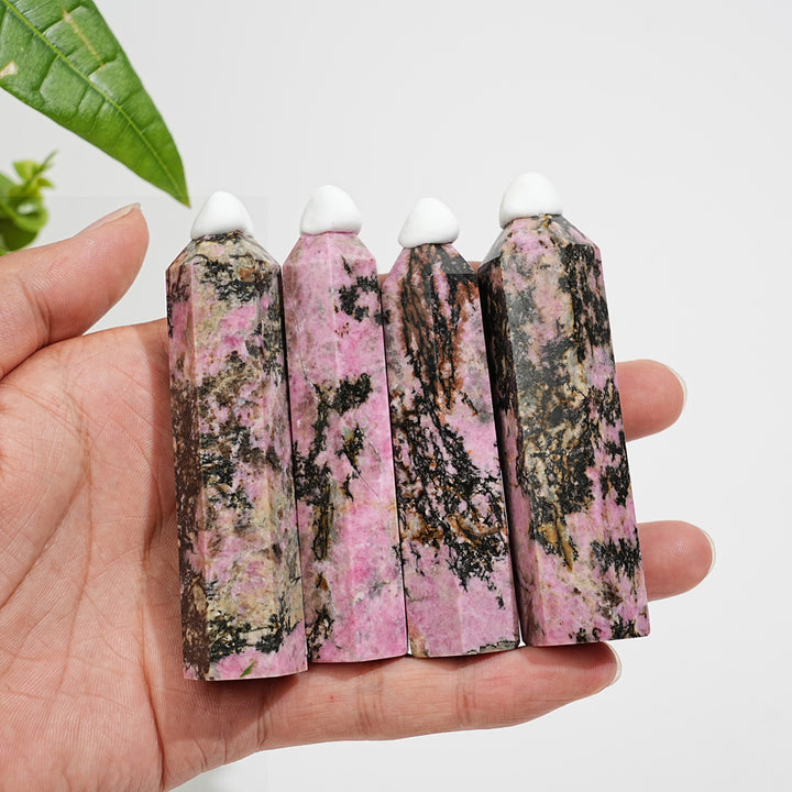 Natural Crystal Rhodonite point