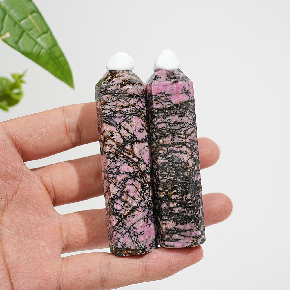 Natural Crystal Rhodonite point