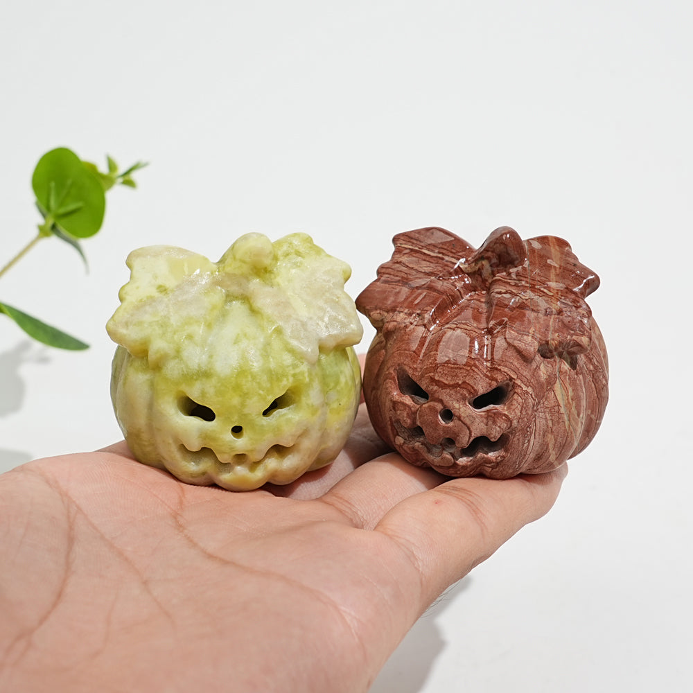Natural Crystal Carving Hollow Pumpkin