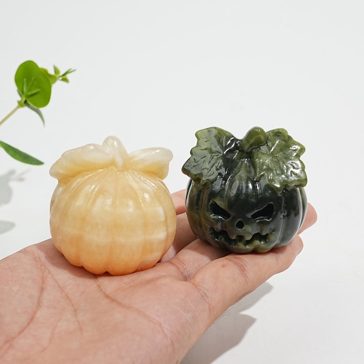 Natural Crystal Carving Hollow Pumpkin