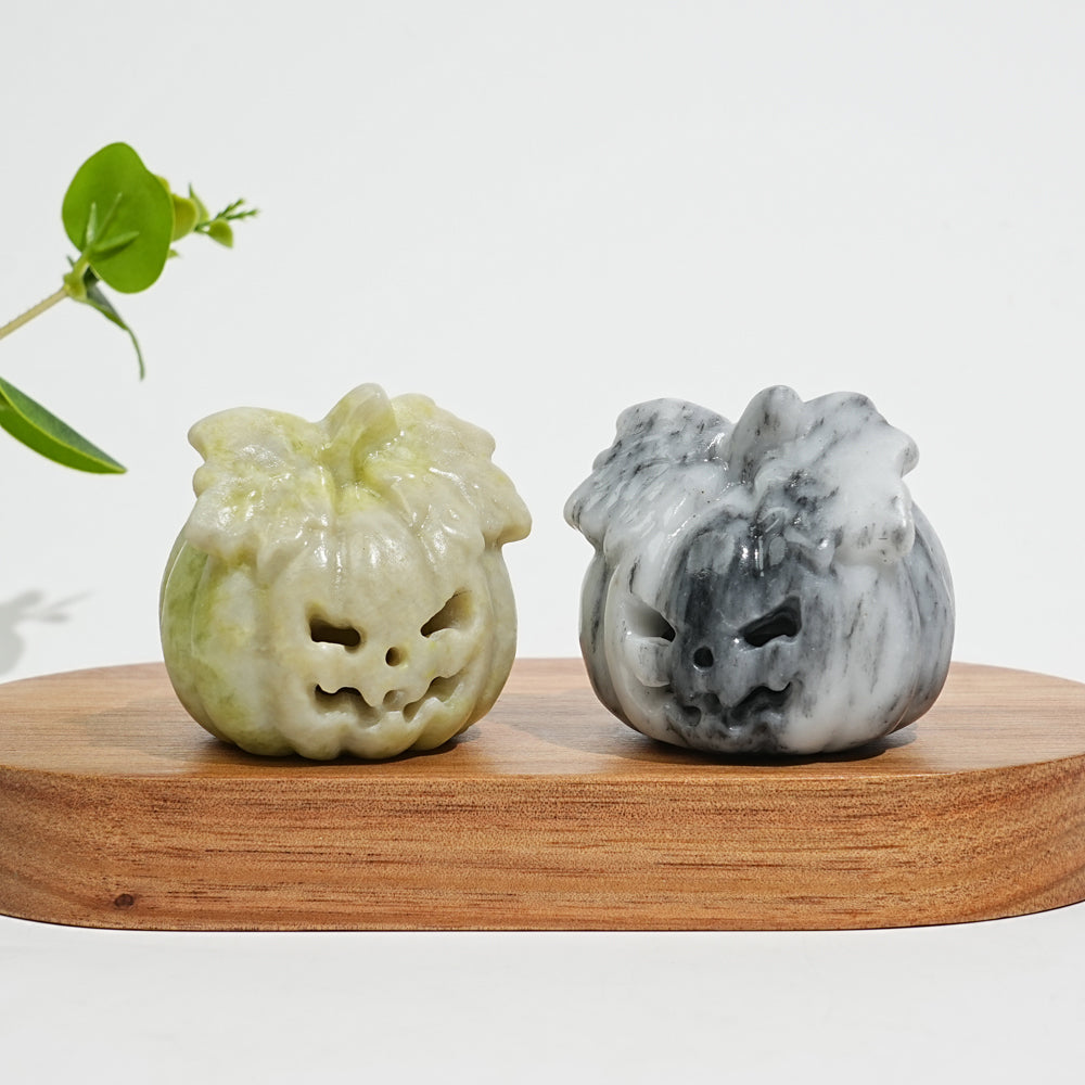 Natural Crystal Carving Hollow Pumpkin