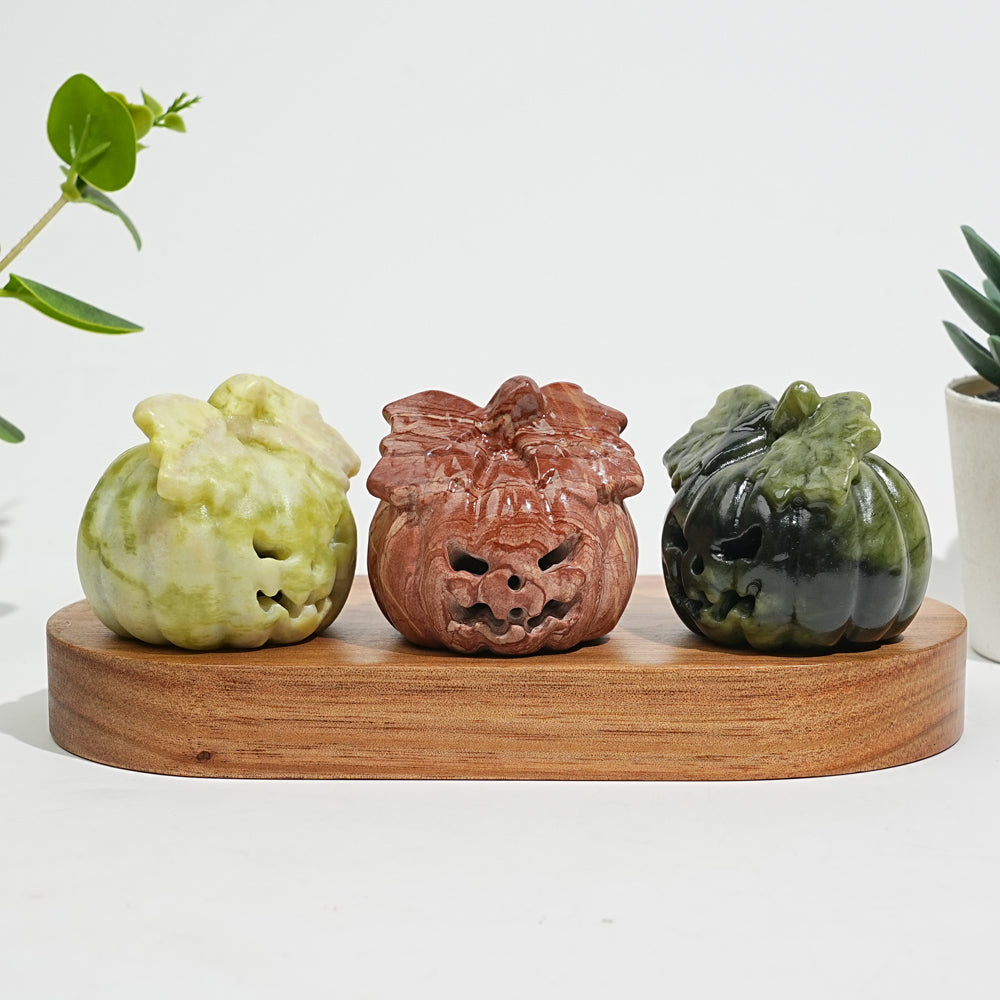 Natural Crystal Carving Hollow Pumpkin