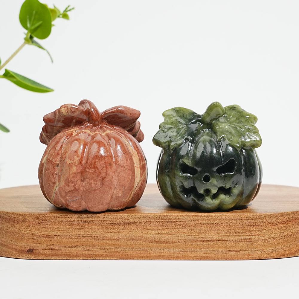 Natural Crystal Carving Hollow Pumpkin