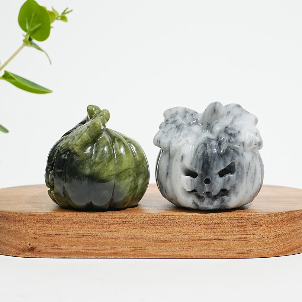 Natural Crystal Carving Hollow Pumpkin