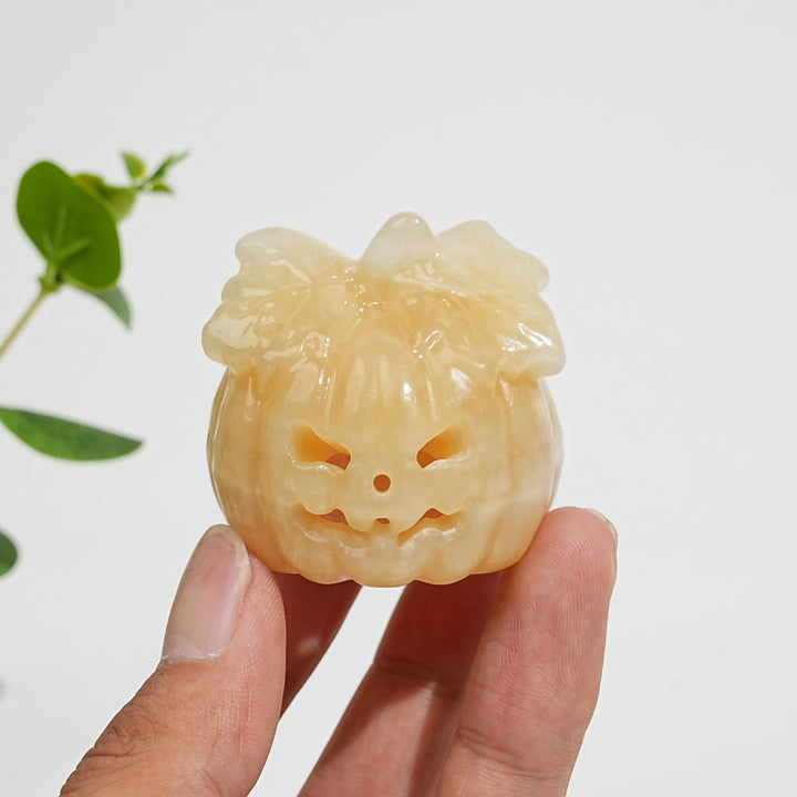 Natural Crystal Carving Hollow Pumpkin