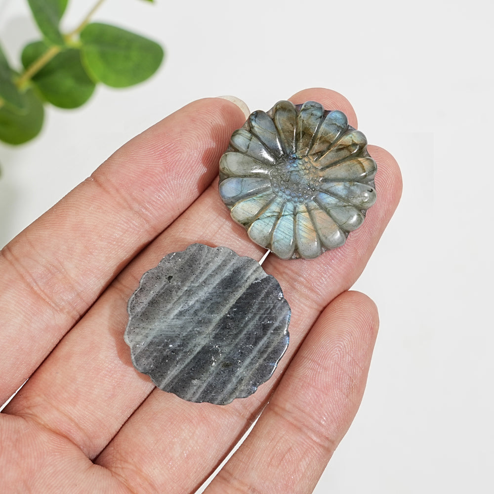 Natural Crystal Carving Labradorite Daisy