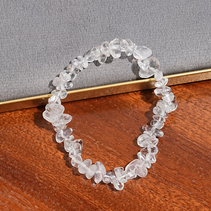 Natural Gemstone Elastic Stretch Crystal Mixed Chips Bracelet Bracelet