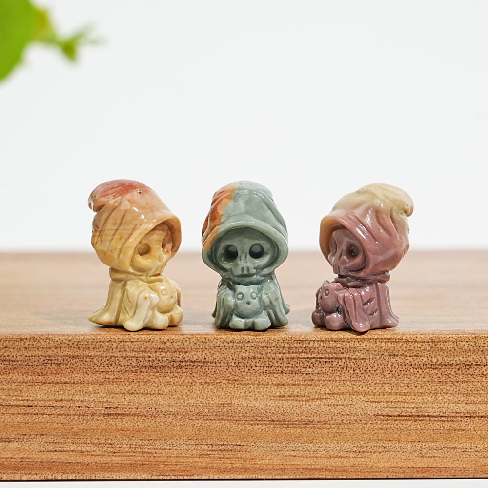 Natural Crystal Alashan Agate Wizard Skull