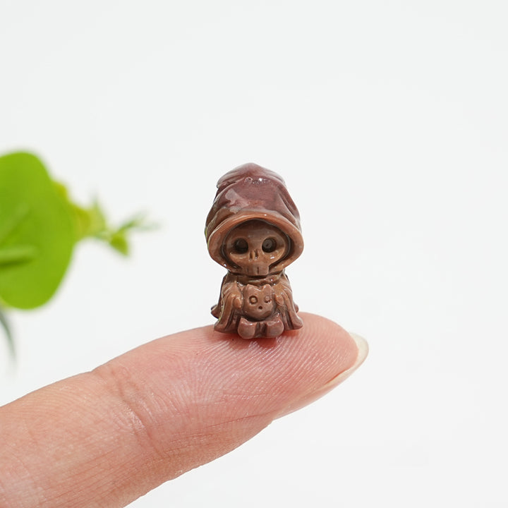 Natural Crystal Alashan Agate Wizard Skull
