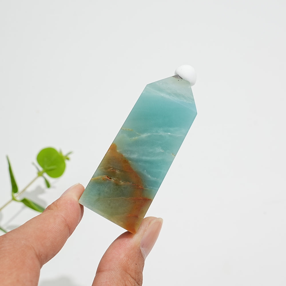 Natural Crystal Blue Quartzite Short Point