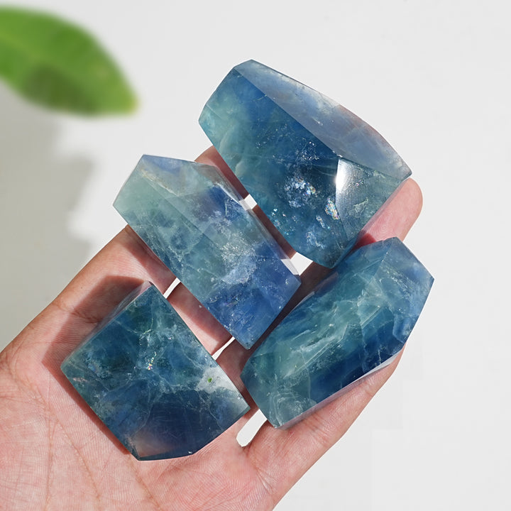 Natural Crystal Exquisite Blue Fluorite Freeform