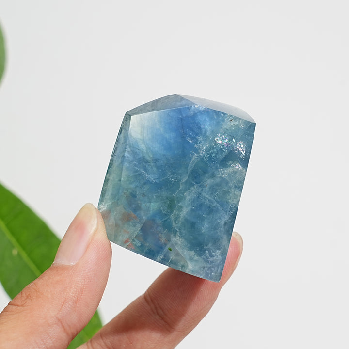 Natural Crystal Exquisite Blue Fluorite Freeform