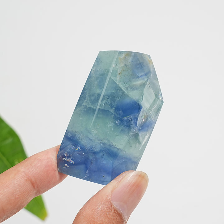 Natural Crystal Exquisite Blue Fluorite Freeform