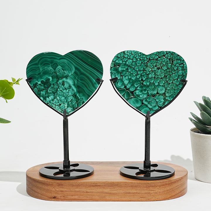 Unique,Natural Crystal Malachite Heart