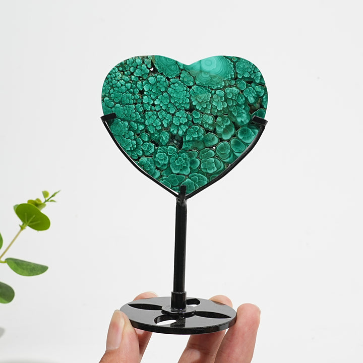 Unique,Natural Crystal Malachite Heart