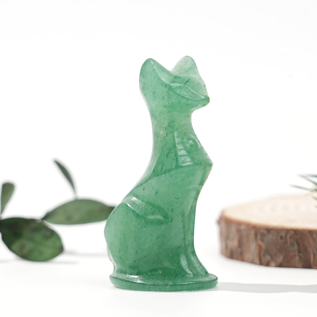 Natural Crystal Carving Robot Cat