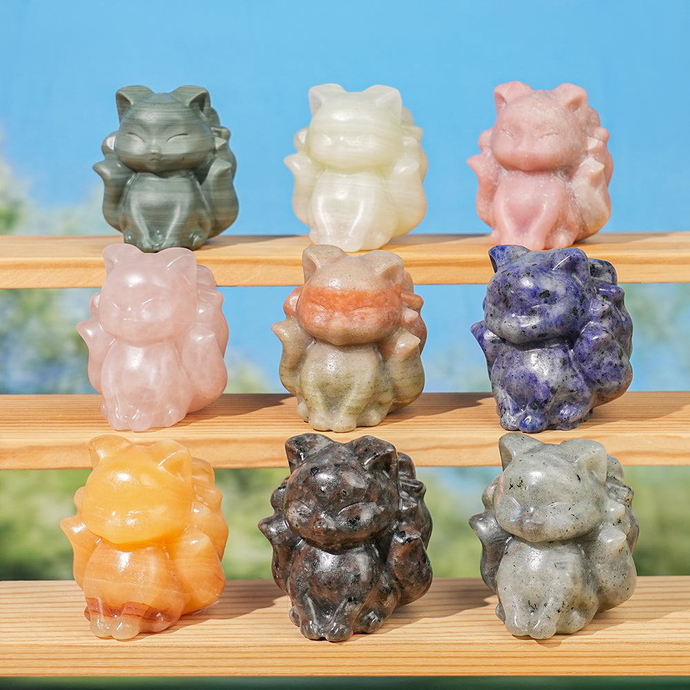 Natural Crystal Nine-Tailed Fox