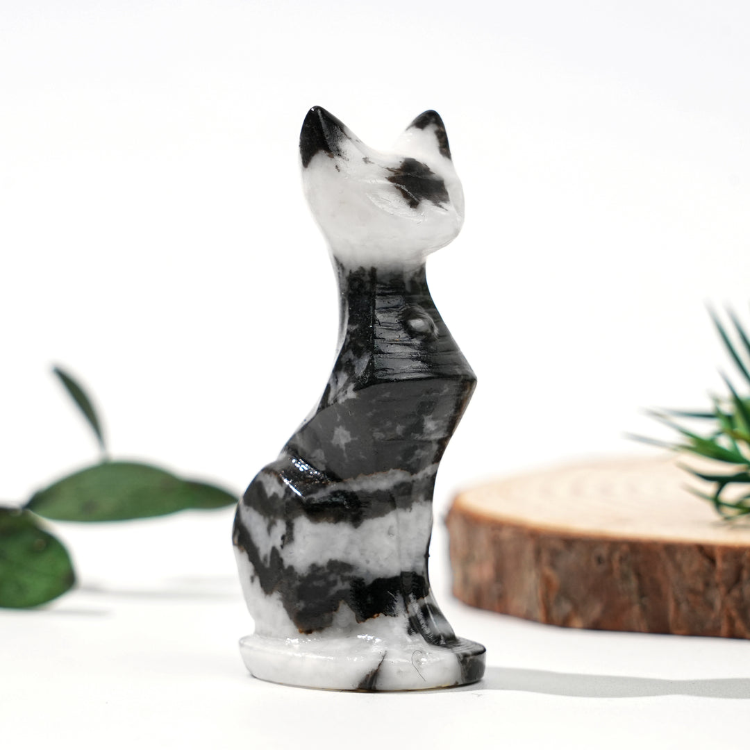 Natural Crystal Carving Robot Cat