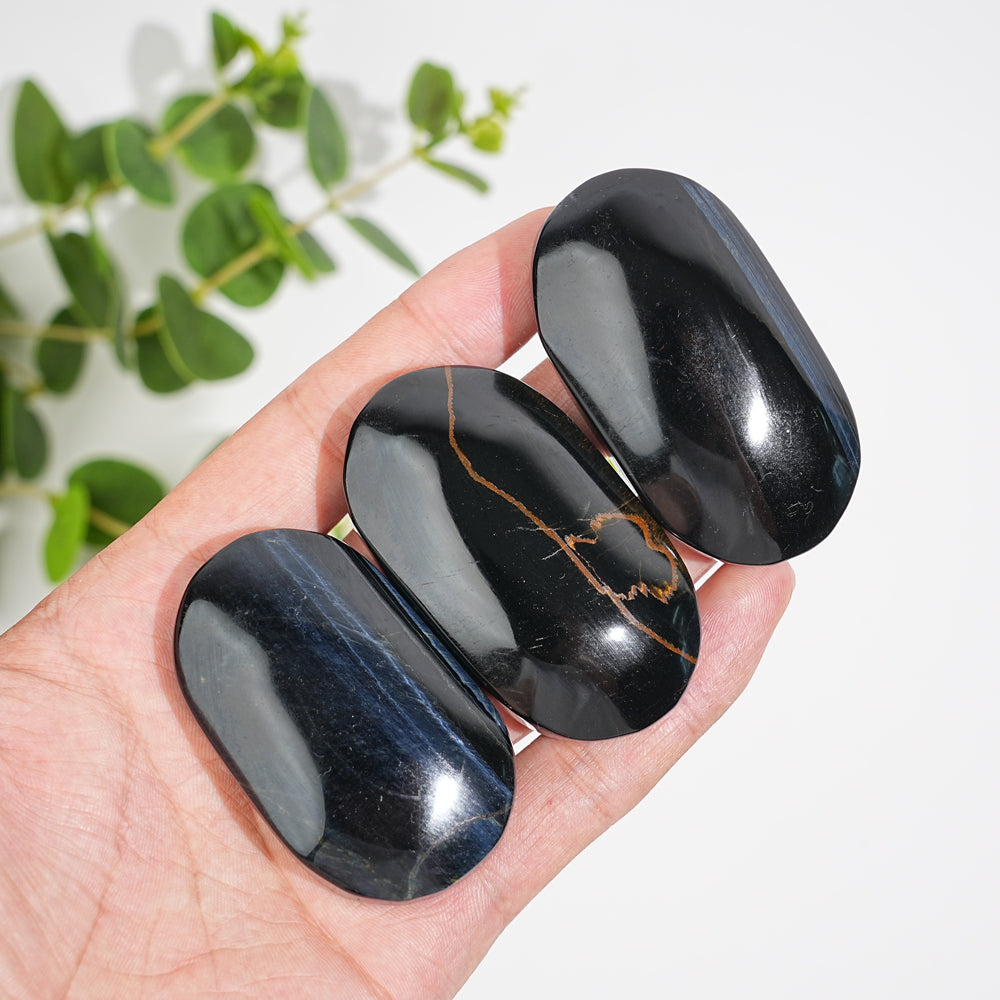 Natural Crystal Confident Blue Tiger Eye Palm Stone