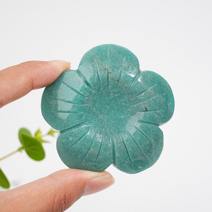 Natural Crystal Peach Blossom Sphere Holder Carving