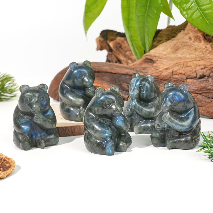 Labradorite Carving Panda