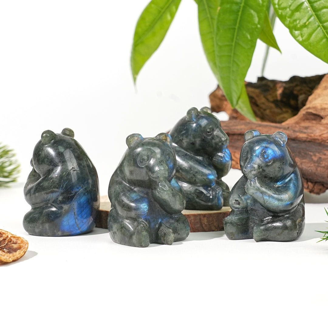 Labradorite Carving Panda