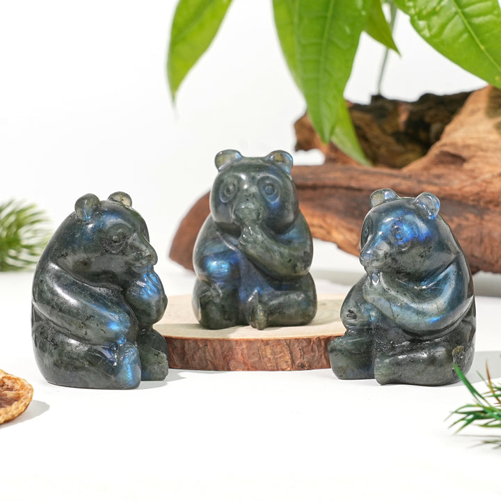 Labradorite Carving Panda