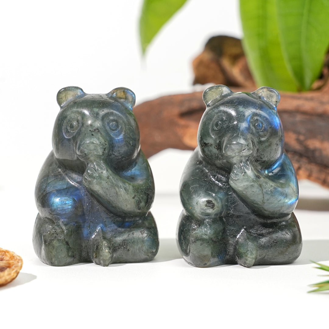 Labradorite Carving Panda