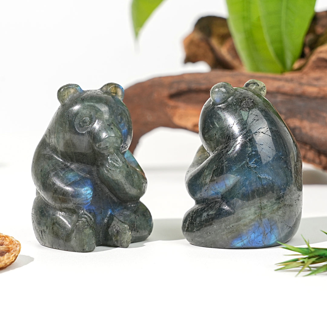 Labradorite Carving Panda