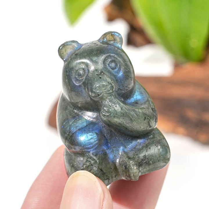 Labradorite Carving Panda