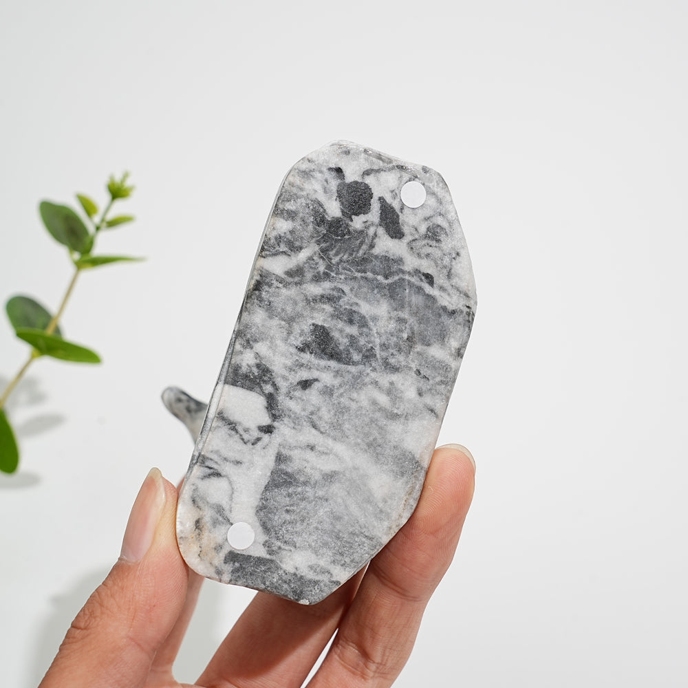 A Slightly Imperfect Natural Crystal Carving Greyhounds