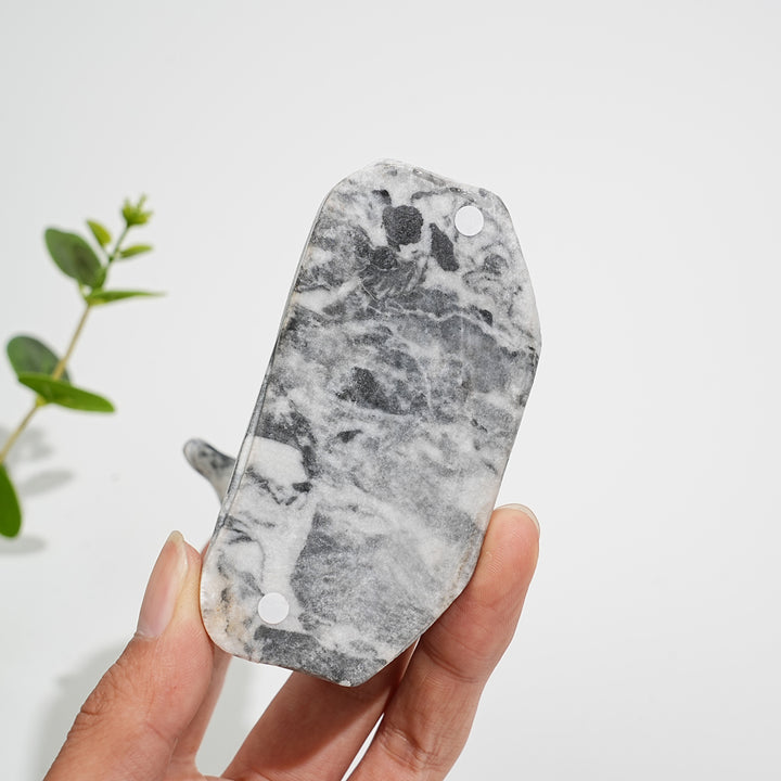 A Slightly Imperfect Natural Crystal Carving Greyhounds