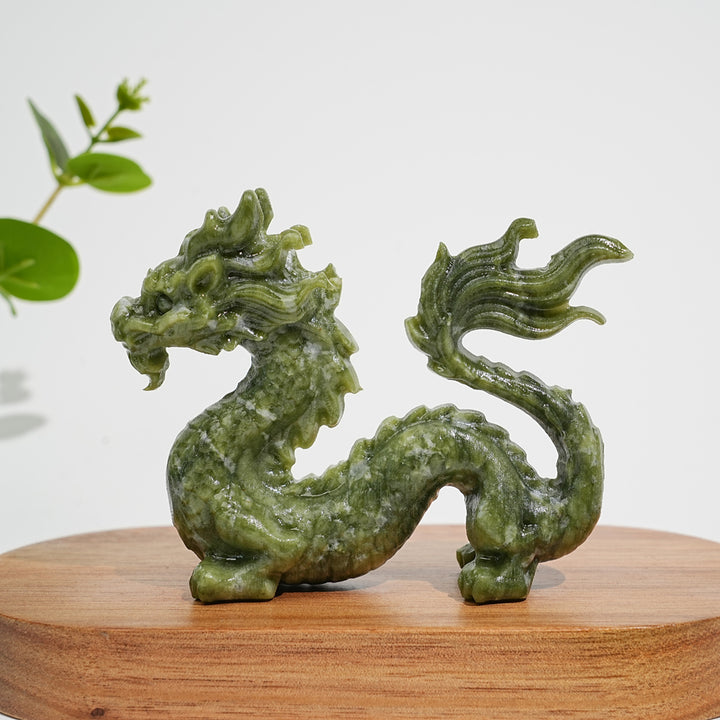 Natural Crystal Serpentine Chinese Dragon