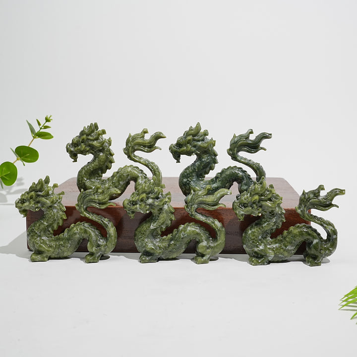 Natural Crystal Serpentine Chinese Dragon