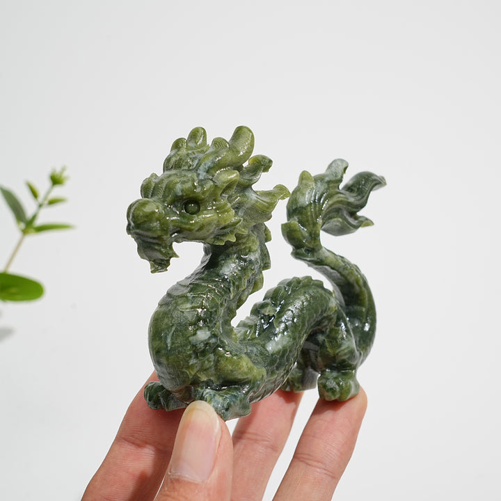 Natural Crystal Serpentine Chinese Dragon