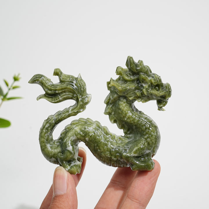 Natural Crystal Serpentine Chinese Dragon
