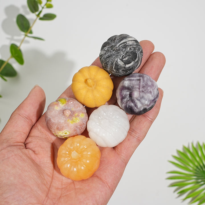 Natural Crystal Carving Small Pumpkin