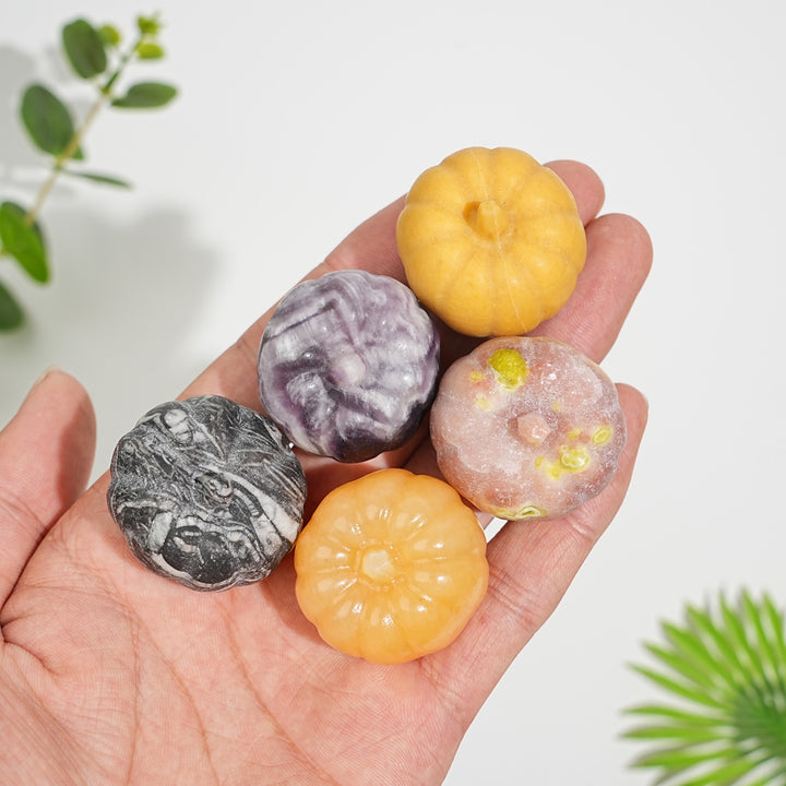 Natural Crystal Carving Small Pumpkin