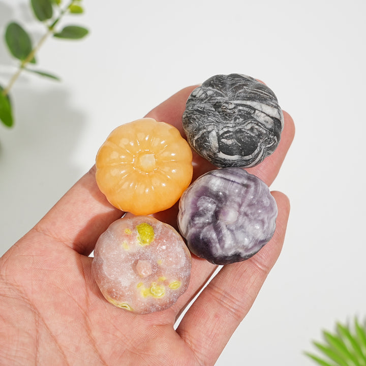 Natural Crystal Carving Small Pumpkin