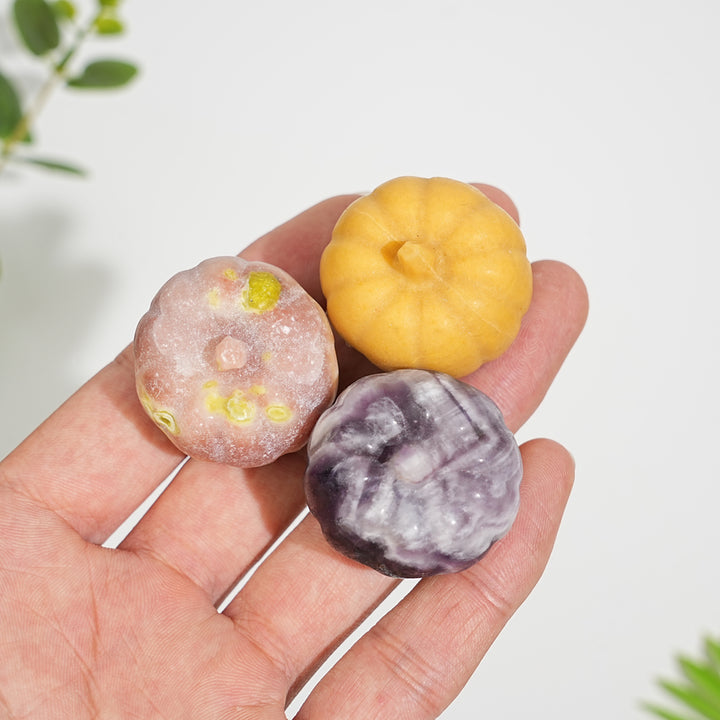 Natural Crystal Carving Small Pumpkin