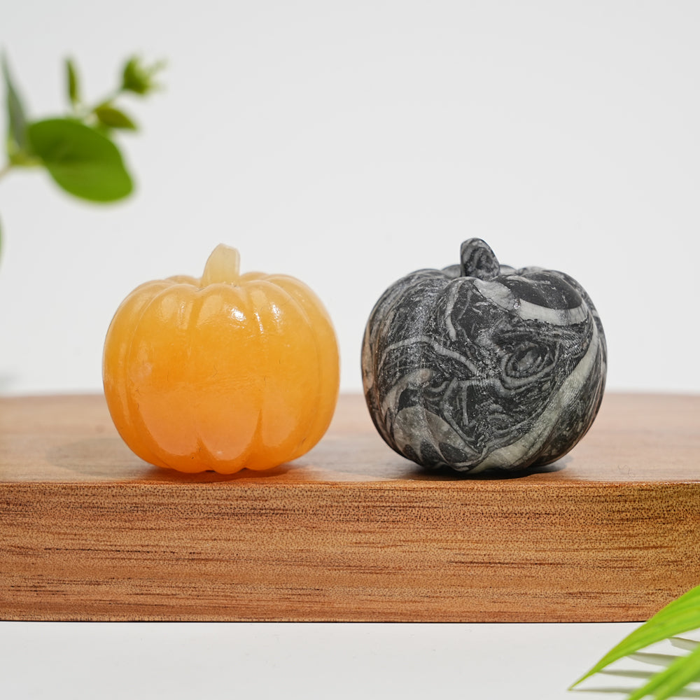 Natural Crystal Carving Small Pumpkin