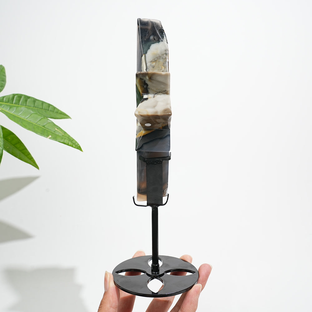 Unique,A Slightly Imperfect Natural Crystal Volcanic Agate North Star