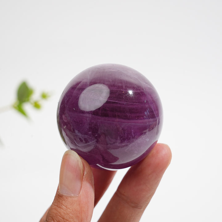 Natural Crystal Purple Fluorite Sphere