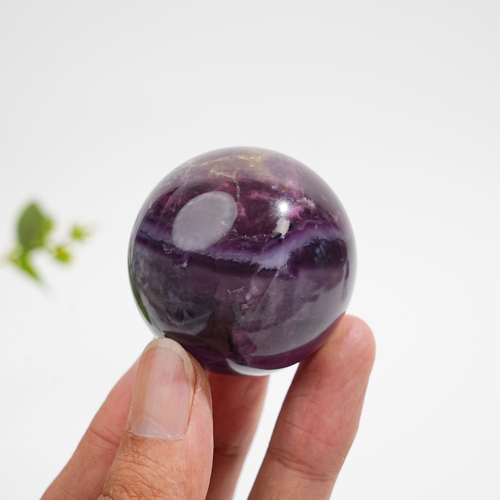 Natural Crystal Purple Fluorite Sphere
