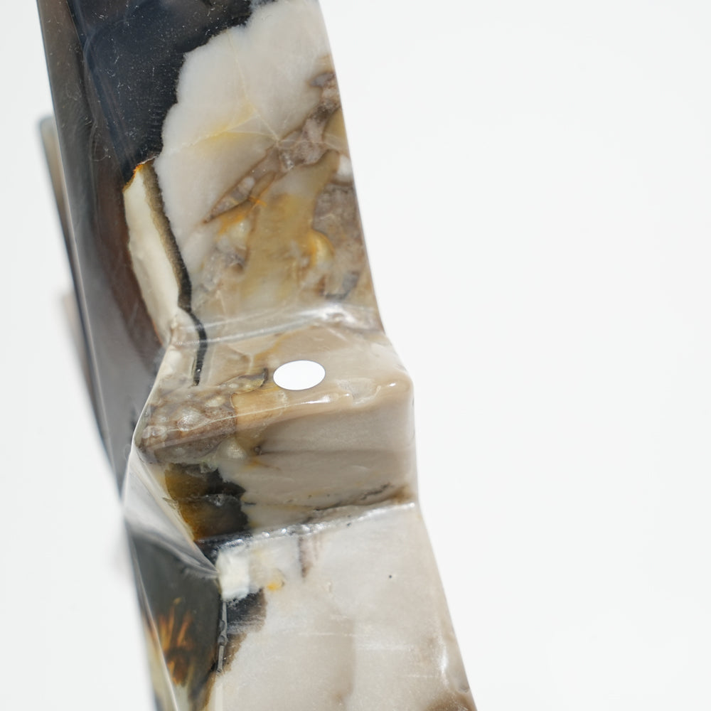 Unique,A Slightly Imperfect Natural Crystal Volcanic Agate North Star