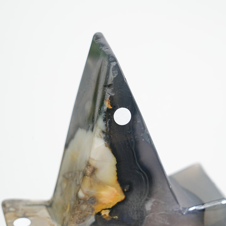 Unique,A Slightly Imperfect Natural Crystal Volcanic Agate North Star