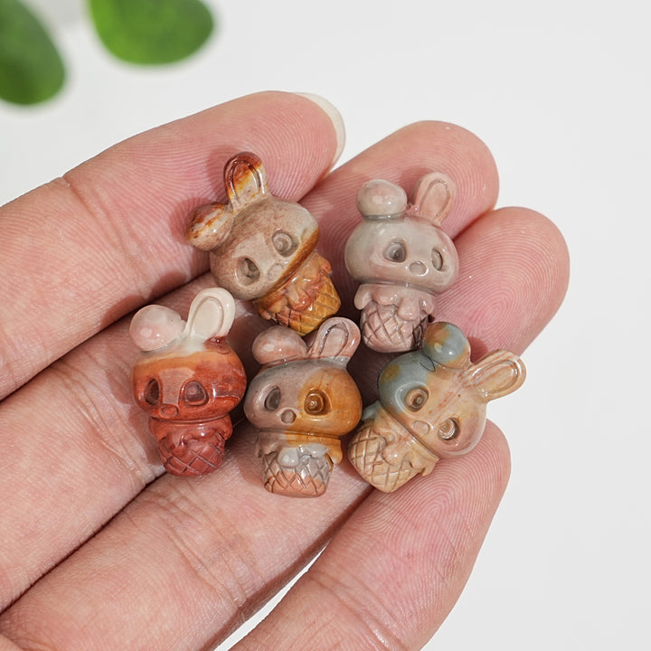 Natural Crystal Whimsical Ice Cream Bunny