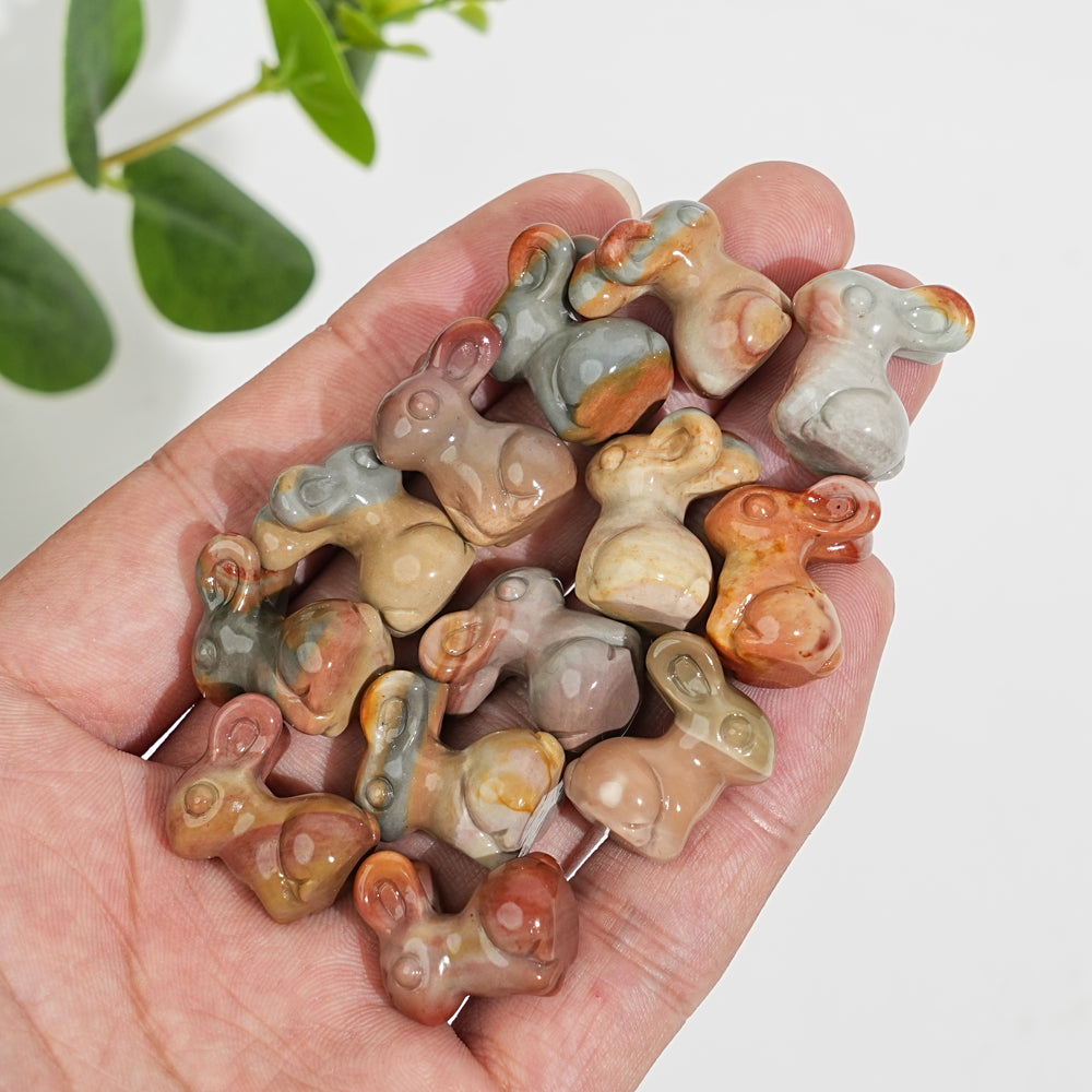 Natural Crystal Alashan Agate Rabbit