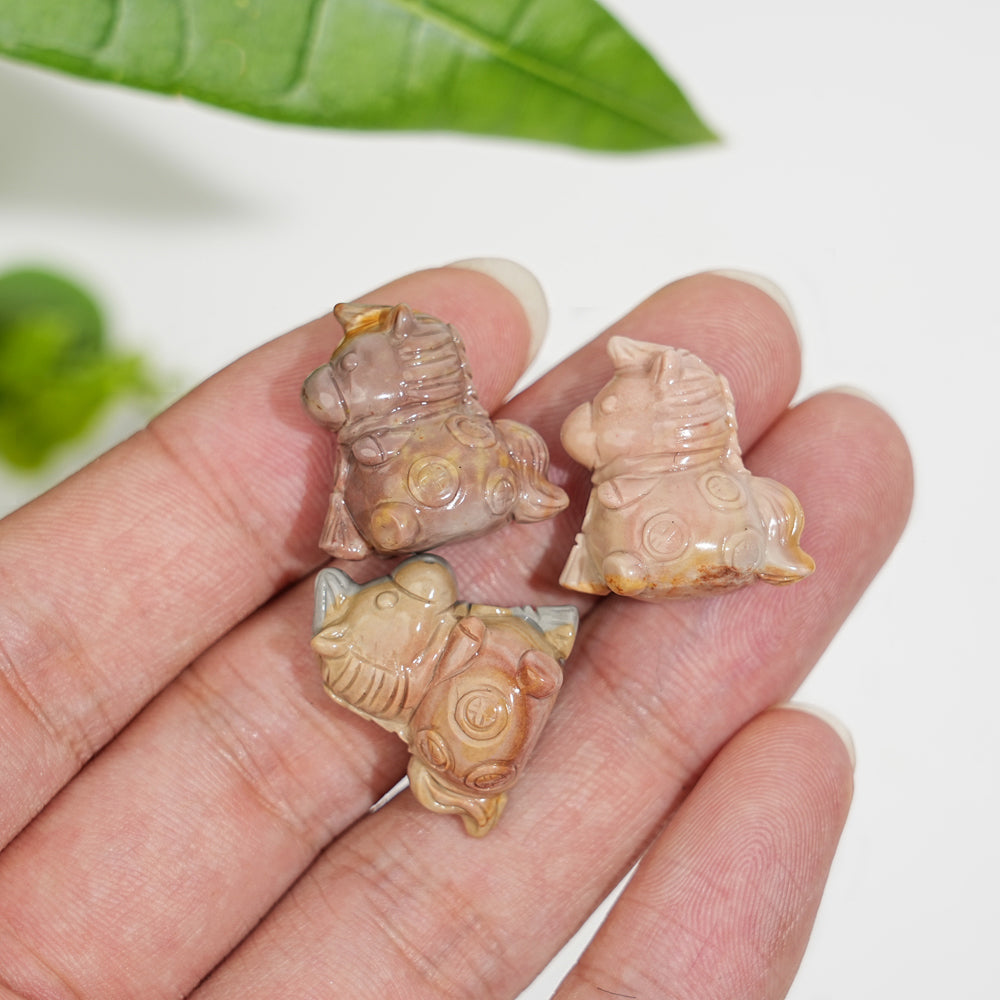Natural Crystal Mini Alashan Agate Horse