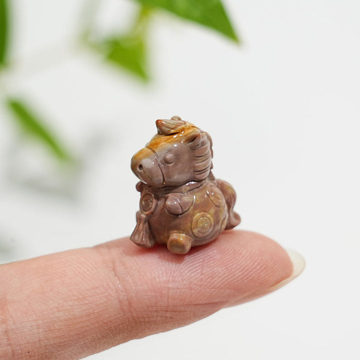 Natural Crystal Mini Alashan Agate Horse